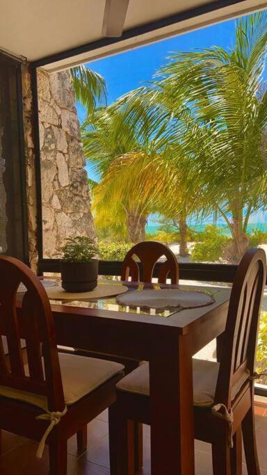 Beachfront Apartment With Swimming Pool. One Bedroom Celestun Dış mekan fotoğraf